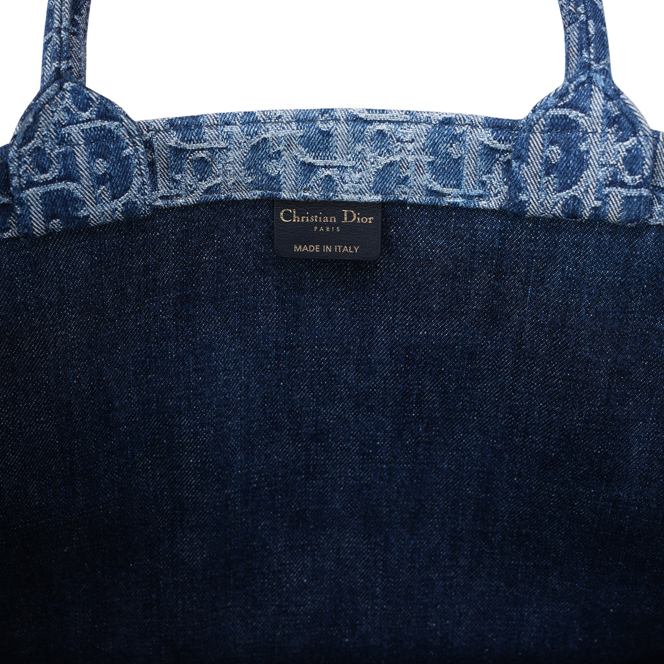 CHRISTIAN DIOR(USED)크리스찬 디올 오블리크 데님 북토트 미듐
